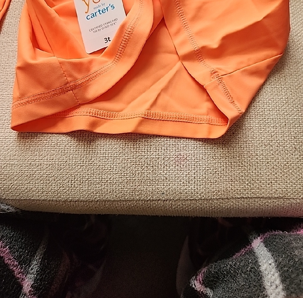 Carter's Toddler  Vibrant Orange Rash Guard Size 3T - Picture 5 of 7
